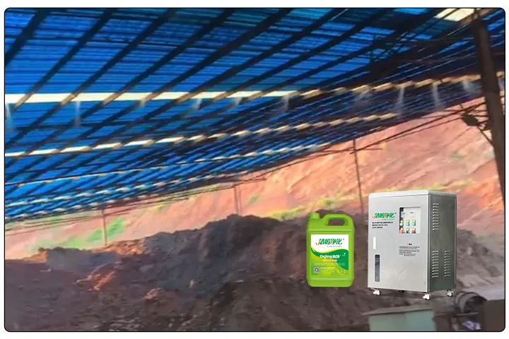 潔匠凈化污泥制磚利用高壓噴霧設備實現除臭